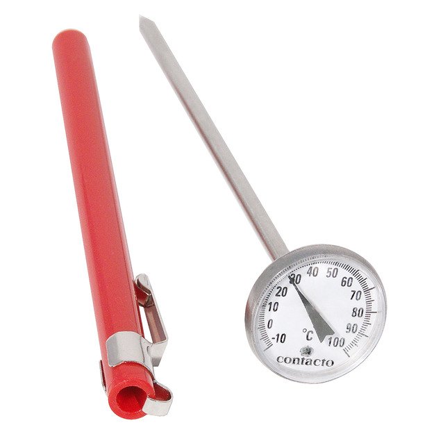 Thermometer with case, 14 cm, -10&deg;C to 100&deg;C