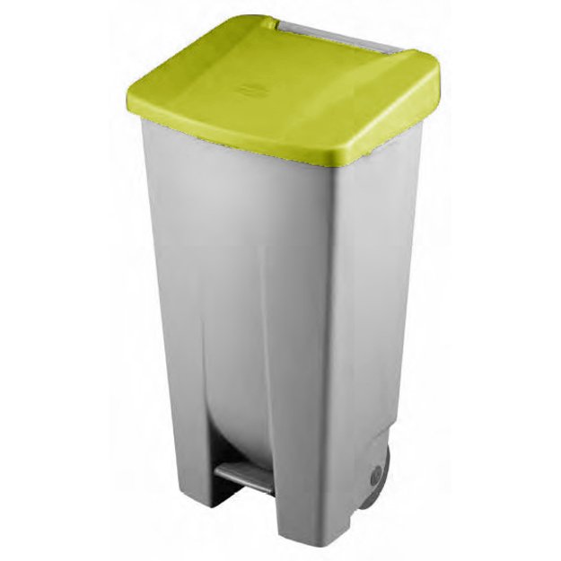 Basket solid lid DE-23400, yellow