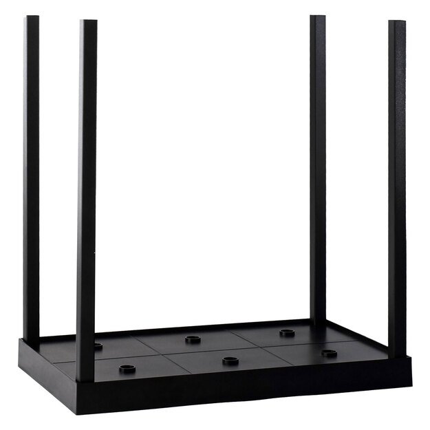 Charging base for lamps, 6 sockets, black