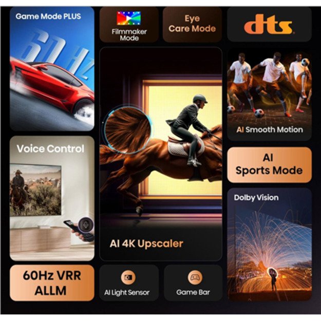 Hisense 65A6Q | 65 | Smart TV | VIDAA Smart OS | UHD | Black 10