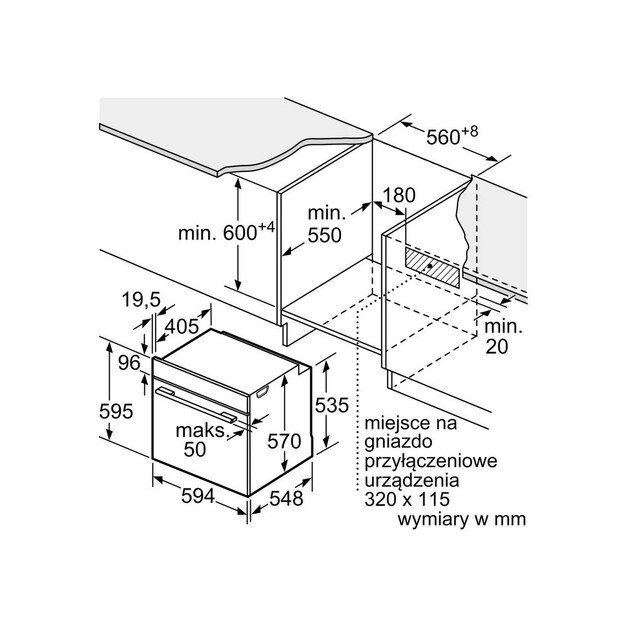Bosch Serie 6 HBG537FB4 oven 71 L A Black 6
