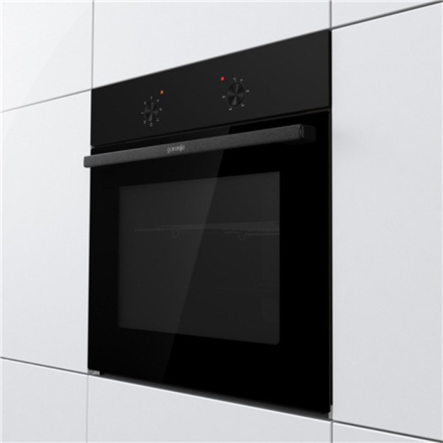 Gorenje Oven | BO6615E01B | 60 L | Electric | EnamelClean | Push pull buttons | Height 59.5 cm | Width 59.5 cm | Black 7