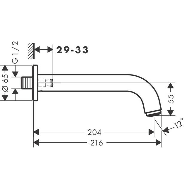 Vonios snapas Hansgrohe Vernis Blend, 71420000, chromas 2