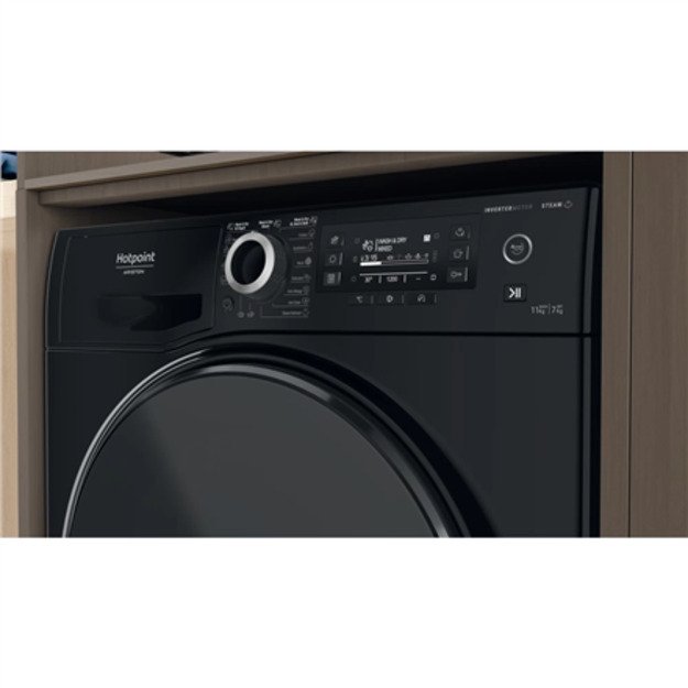 Hotpoint | Washing Machine With Dryer | NDD 11725 BDA EE | Energy efficiency class E | Front loading | 7 kg | Washing capacity 1 3