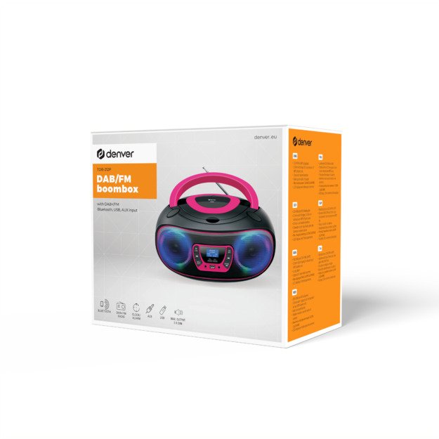 Denver TDB-212P Personal CD player Pink 1