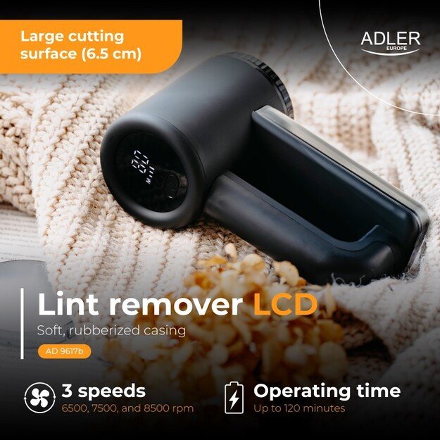 Pūkų rinkiklis ADLER AD-9617 juodas 2