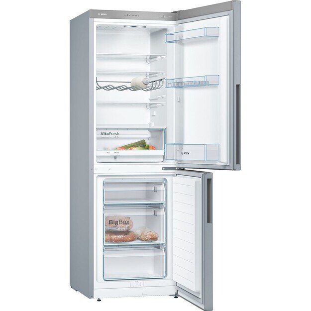 Bosch Serie 4 KGV33VLEA fridge-freezer Freestanding 289 L E Stainless steel 4