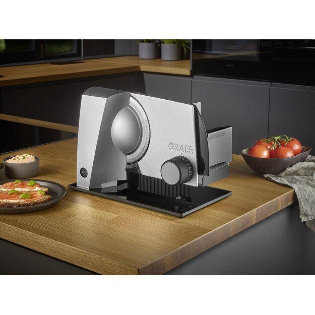 GRAEF Pjaustyklė STYLE S12005, su stiklo pagrindu, sidabrinė