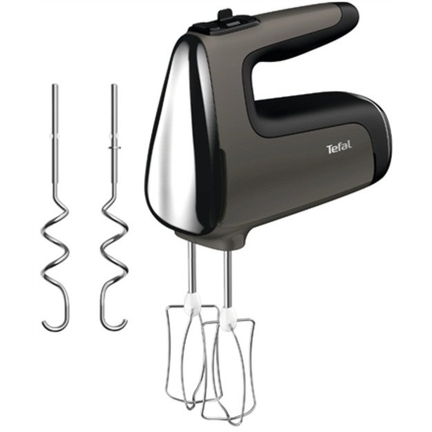 TEFAL | HT650E38 PowerMix Silence | Hand Mixer | 600 W | Number of speeds 5 | Turbo mode | Black/Grey 2