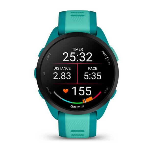 Garmin Forerunner 165 Music 3.05 cm (1.2 ) AMOLED 43 mm Digital 390 x 390 pixels Touchscreen Turquoise GPS (satellite) 5