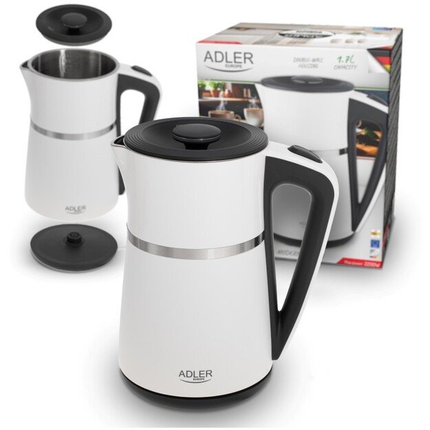 Elektrinis virdulys 1.7 L ADLER AD-1355 baltas 1