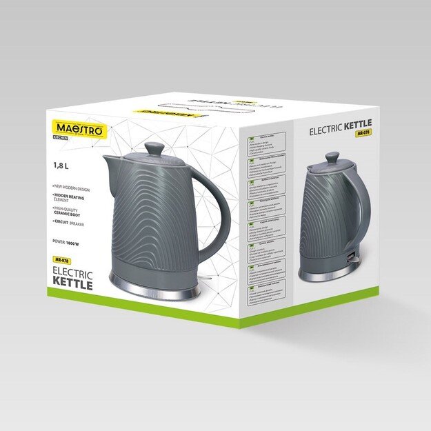Maestro MR-078 Electric kettle 1.8 l Grey 2