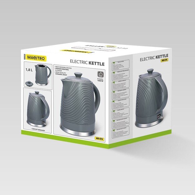 Maestro MR-078 Electric kettle 1.8 l Grey 1