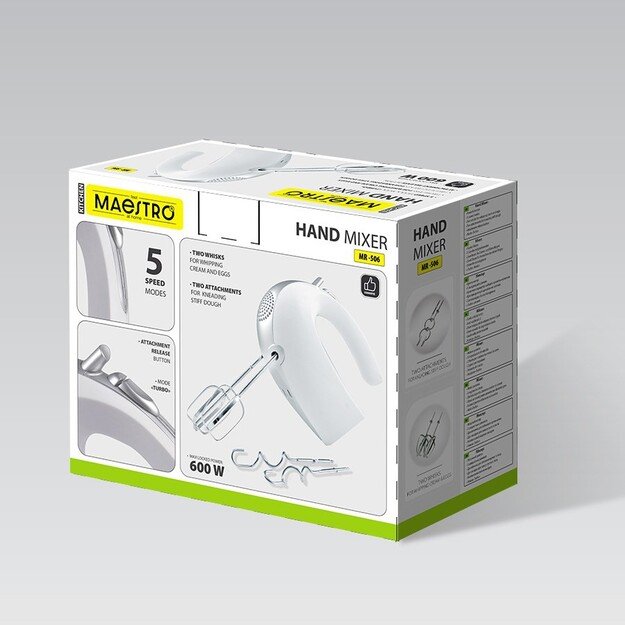 Maestro MR-506 Hand mixer White 1