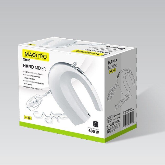 Maestro MR-506 Hand mixer White 2