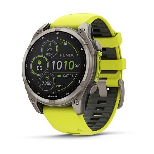 Garmin fenix 8 3.3 cm (1.3 ) 47 mm Digital 260 x 260 pixels Touchscreen Titanium Wi-Fi GPS (satellite)
