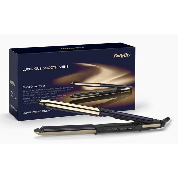 BaByliss ST484E hair styling tool Straightening iron Warm Black, Gold 3.3 m 2