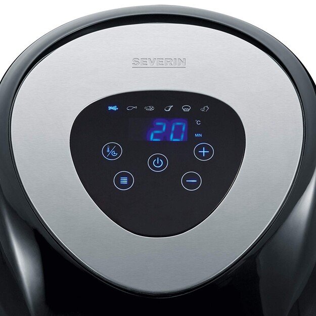 Severin 2430 Single 3.2 L Stand-alone 1500 W Hot air fryer Black, Stainless steel 1