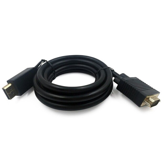 Cable GEMBIRD CCP-DPM-VGAM-6 (D-Sub (VGA) M - DisplayPort M, 1,8m, black color) 2