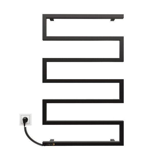 Elektrinis rank&scaron;luosčių džiovintuvas Kosser Zeta 900x550 EL, su laikmačiu, juodas (laidas kairėje)