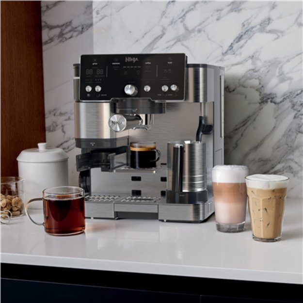NINJA | Luxe Cafe Essential Espresso Machine | ES501EU | Pump pressure 9 bar | Built-in milk frother | Semi-automatic | Black 7