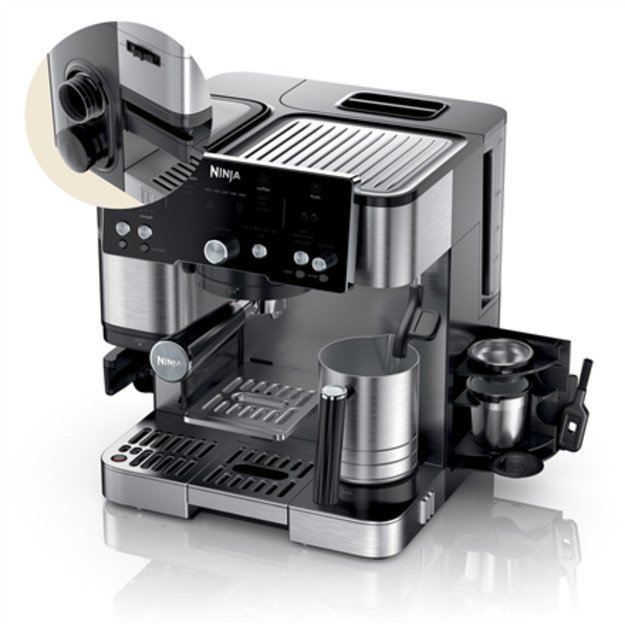 NINJA | Luxe Cafe Essential Espresso Machine | ES501EU | Pump pressure 9 bar | Built-in milk frother | Semi-automatic | Black 8