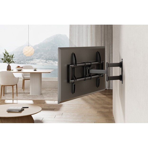 Gembird WM-90ST-01 Full-motion TV wall mount, 37&rdquo;-90&rdquo;, black 1