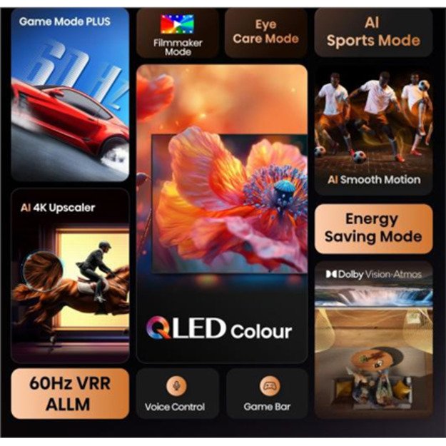 Hisense QLED TV | 85E7Q | 85 | Smart TV | VIDAA Smart | UHD | Black 7