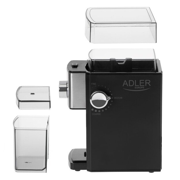 Adler | AD 4448 | Coffee Grinder | 300 W | Coffee beans capacity 250 g | Number of cups 12 per container pc(s) | Black