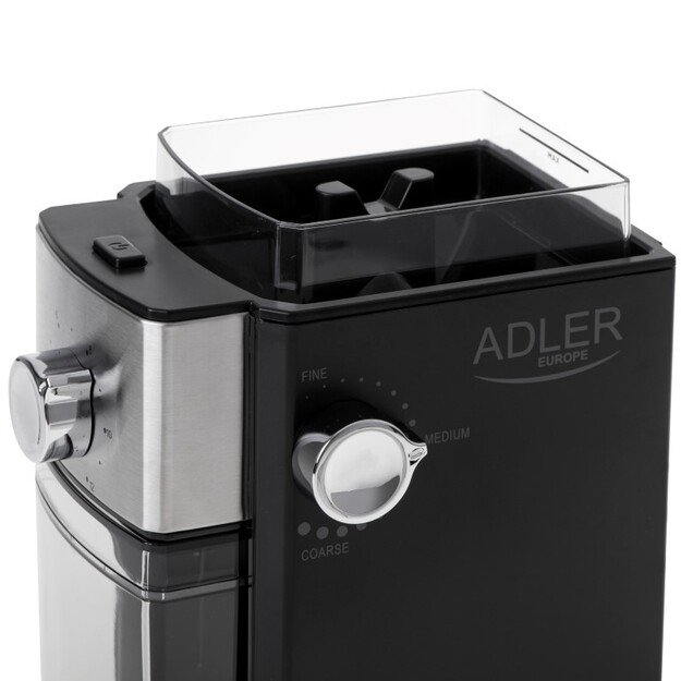 Adler | AD 4448 | Coffee Grinder | 300 W | Coffee beans capacity 250 g | Number of cups 12 per container pc(s) | Black