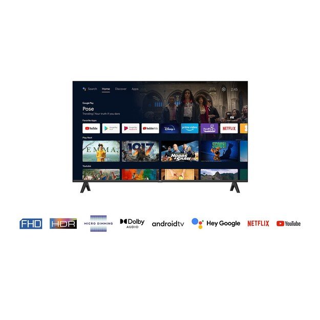 TCL S54 Series 40S5400A TV 101.6 cm (40 ) Full HD Smart TV Wi-Fi Black