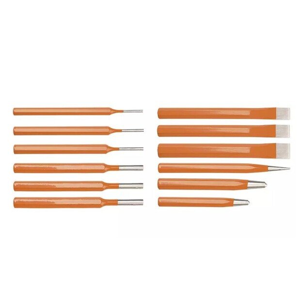 Set of Neo Tools drills, chisels and punches 12 pieces