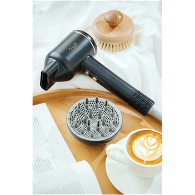 Adler Hair Dryer | AD 2270 SUPERSPEED | 1600 W | Number of temperature settings 3 | Ionic function | Diffuser nozzle | Black