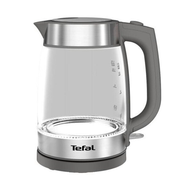 TEFAL | Kettle | KI740B30 | Electric | 2200 W | 1.7 L | Glass | 360° rotational base | Grey