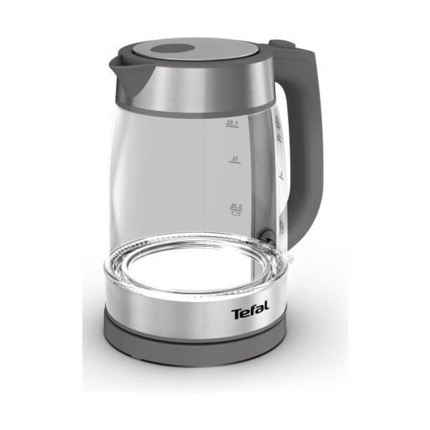 TEFAL | Kettle | KI740B30 | Electric | 2200 W | 1.7 L | Glass | 360° rotational base | Grey