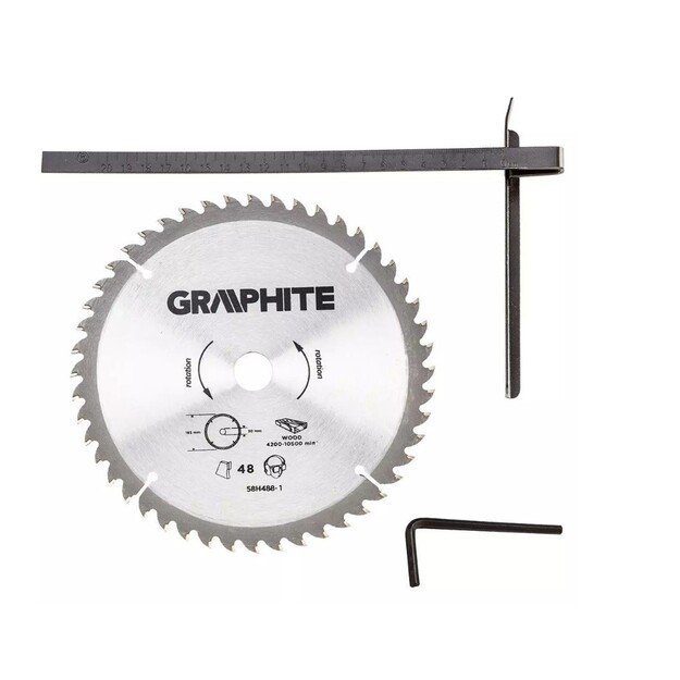 Circular saw 1200W Graphite circular saw blade 185 mm with a case 3
