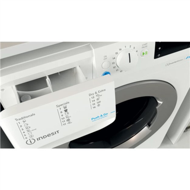 INDESIT | Washing machine with Dryer | BDE 86435 9EWS EU | Energy efficiency class D | Front loading | Washing capacity 8 kg | 1