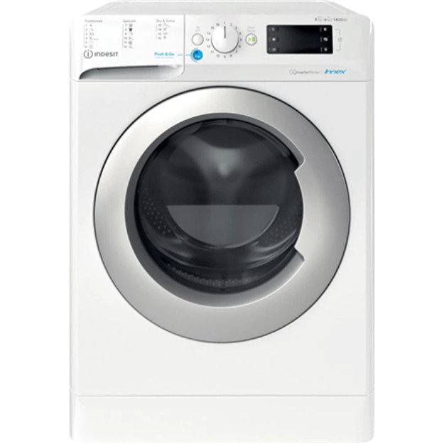 INDESIT | Washing machine with Dryer | BDE 86435 9EWS EU | Energy efficiency class D | Front loading | Washing capacity 8 kg | 1