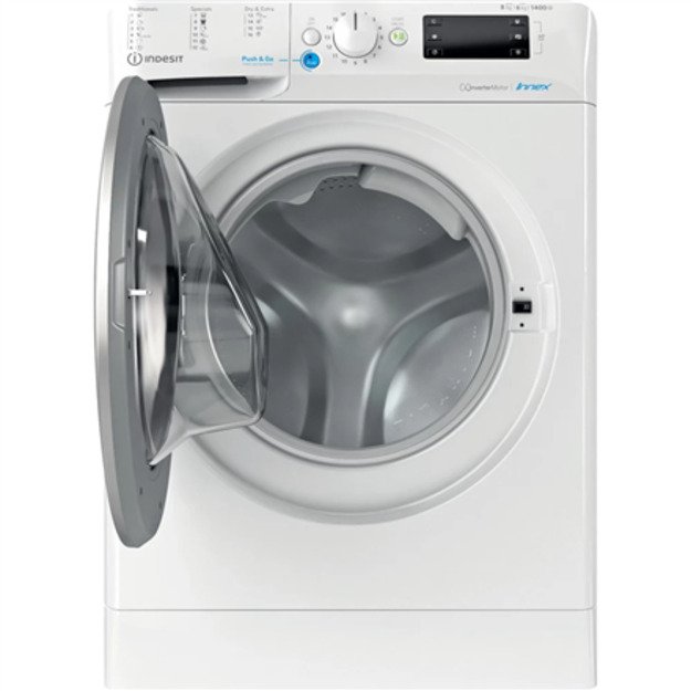 INDESIT | Washing machine with Dryer | BDE 86435 9EWS EU | Energy efficiency class D | Front loading | Washing capacity 8 kg | 1