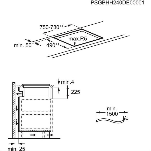 Hob and Hood (2in1) AEG TH84CC23CZ 3