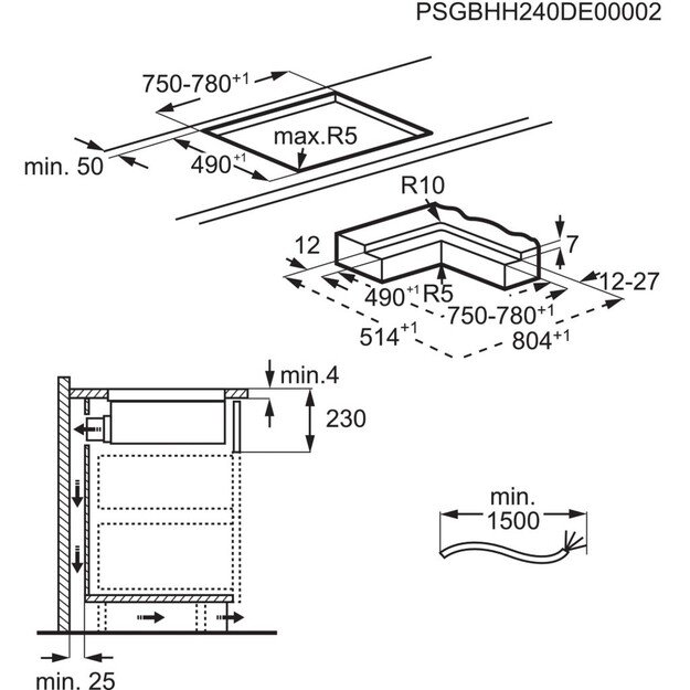 Hob and Hood (2in1) AEG TH84CC23CZ 2