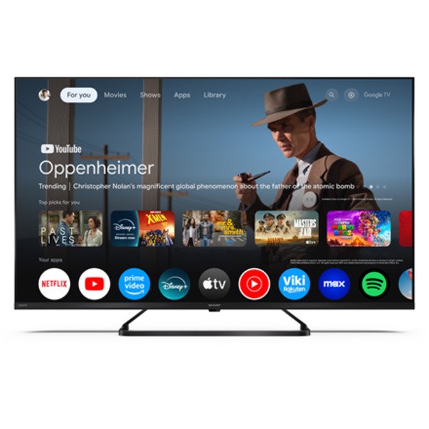 Sharp | 43HP6265E | 43 | Smart TV | Google TV | UHD | Black