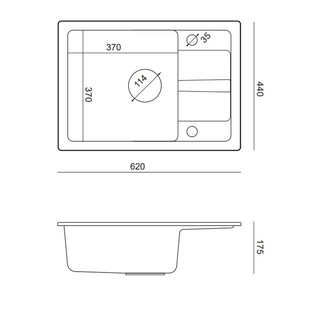 Plautuvė su mai&scaron;ytuvu Quadron GO SMART, TQ6244GSBEZ, smėlio 2