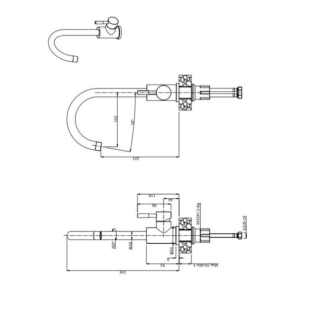 Plautuvė su mai&scaron;ytuvu Quadron GO SMART, TQ6244GSBEZ, smėlio 4