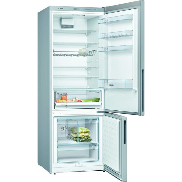Bosch Serie 4 KGV58VLEAS fridge-freezer Freestanding 503 L E Stainless steel 1