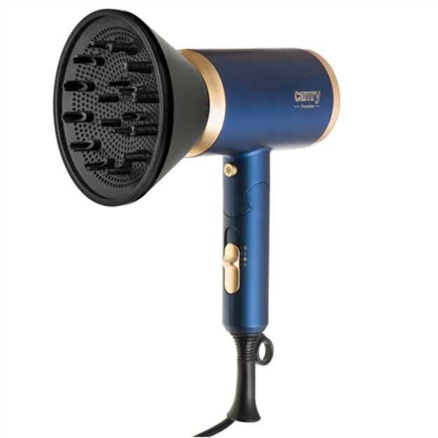 Camry | Hair Dryer | CR 2268 | 1800 W | Number of temperature settings 2 | Ionic function | Diffuser nozzle | Blue/Gold