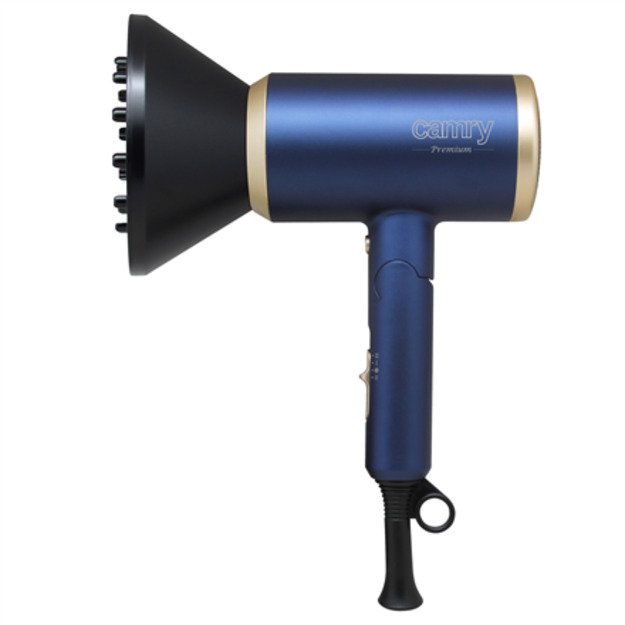 Camry | Hair Dryer | CR 2268 | 1800 W | Number of temperature settings 2 | Ionic function | Diffuser nozzle | Blue/Gold