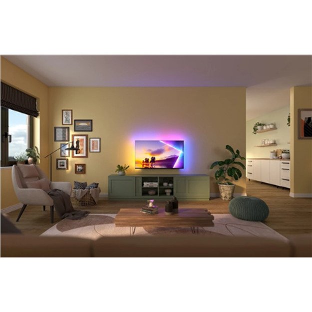 Philips 4K Ambilight TV | 55PUS8450/12 | 55 | Smart TV | TITAN OS | UHD | Black