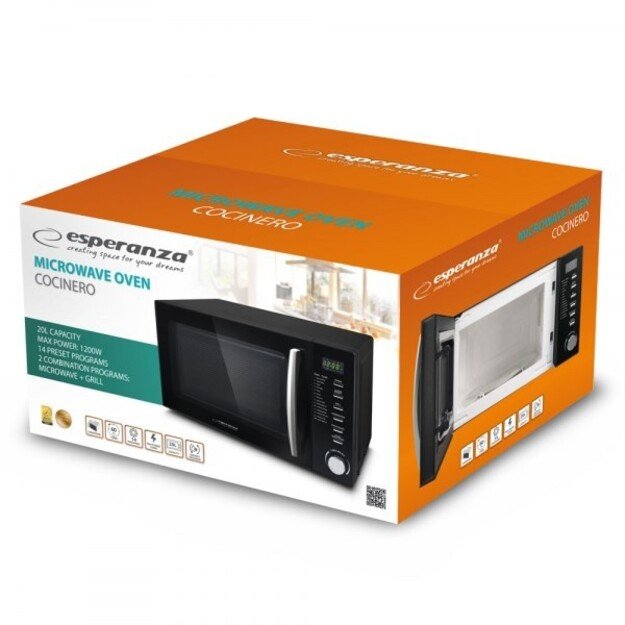 Esperanza EKO010 Microwave Oven 1200W Black 1