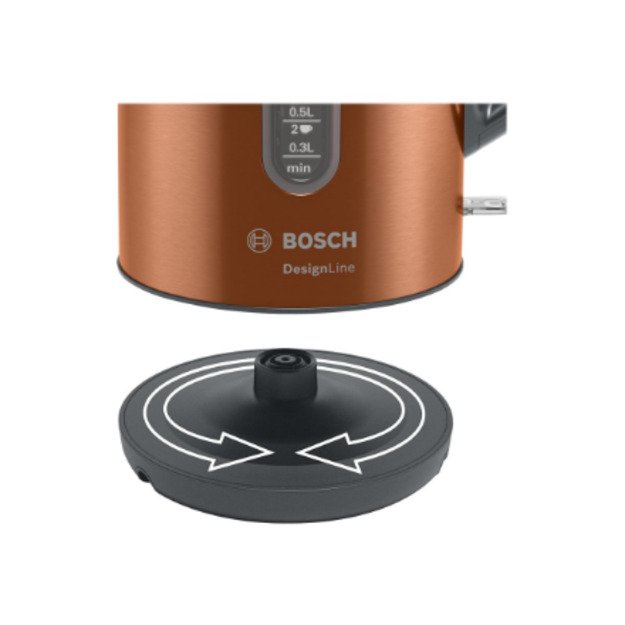 Bosch | Kettle | TWK4P439 | Electric | 2400 W | 1.7 L | Stainless steel | 360&deg; rotational base | Copper 8